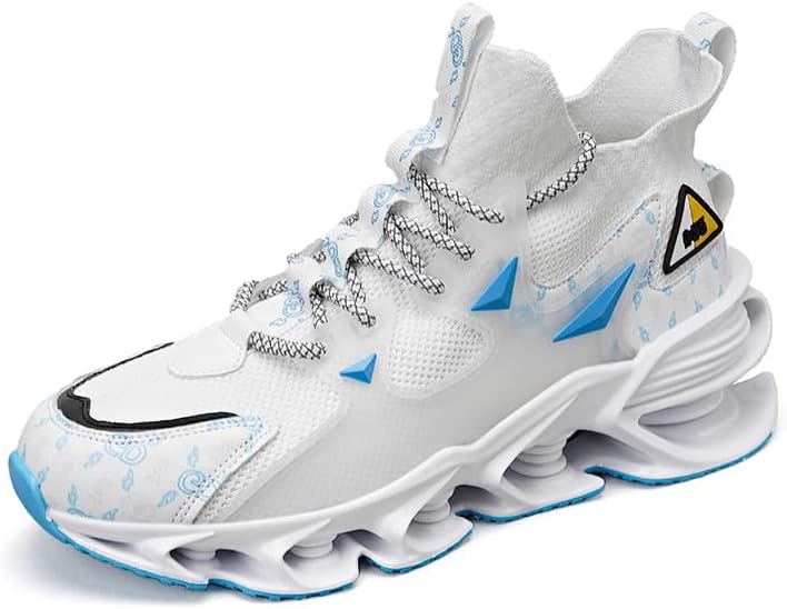

Мужские спортивные повседневные кроссовки с дышащей сеткой, с подошвой Blade, противоскользящие, для бега и тенниса Meixi Mobile, белый