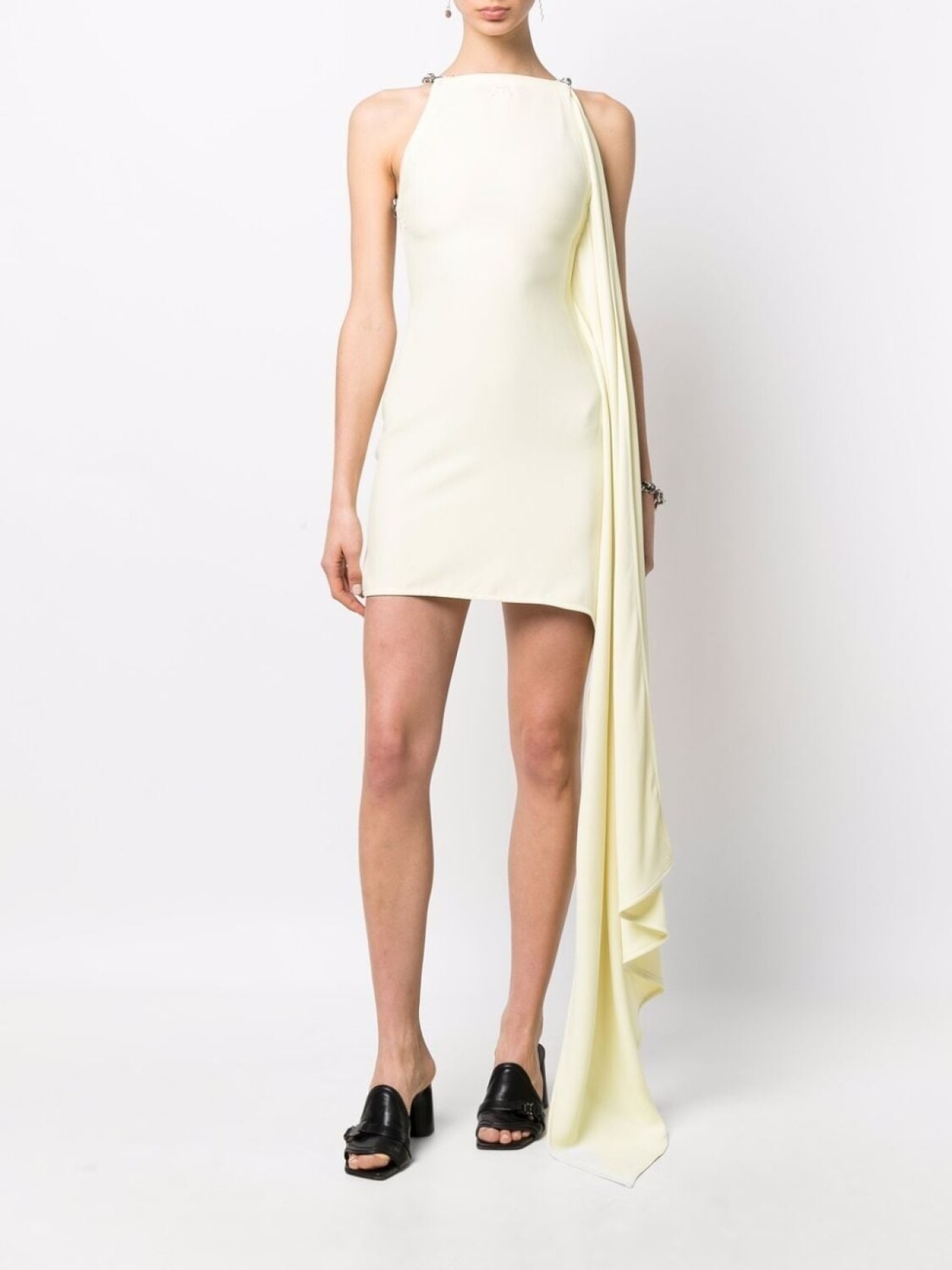 

Courrèges платье мини с драпировкой, желтый