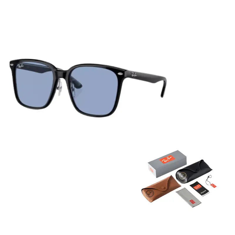 

RayBan Квадратная оправа для солнцезащитных очков унисекс черно-синяя, Black/Blue