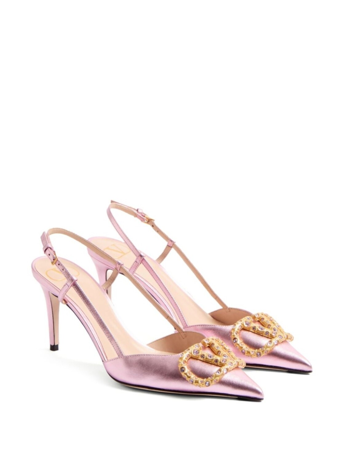 Туфли с логотипом VLogo Signature Valentino Garavani, розовый — фото 2