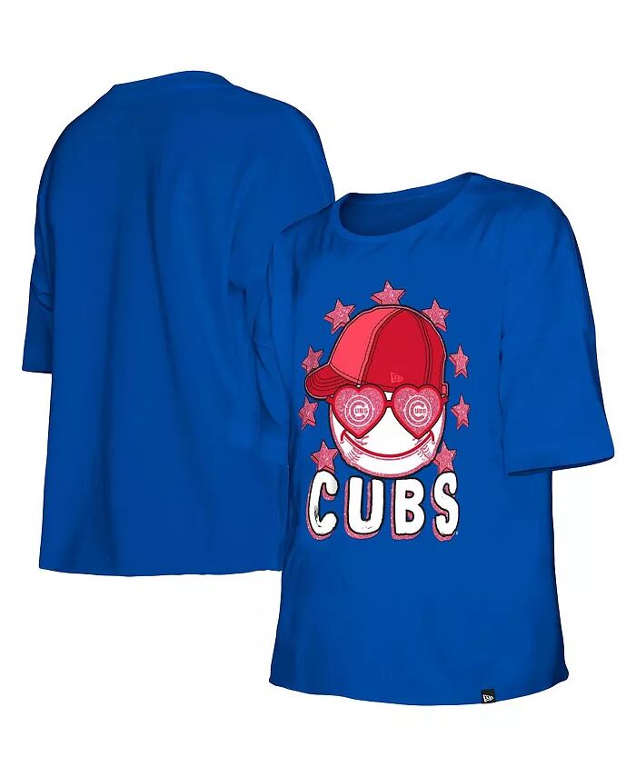 

Футболка с коротким рукавом Big Girls Royal Chicago Cubs Team New Era, синий