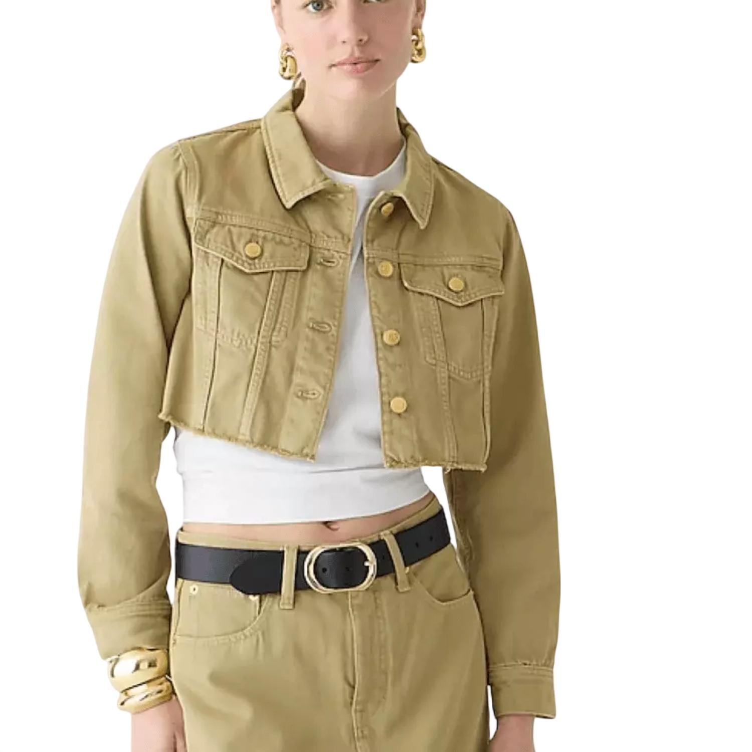 

Классическая джинсовая куртка зеленого цвета, лимитированная серия J.Crew