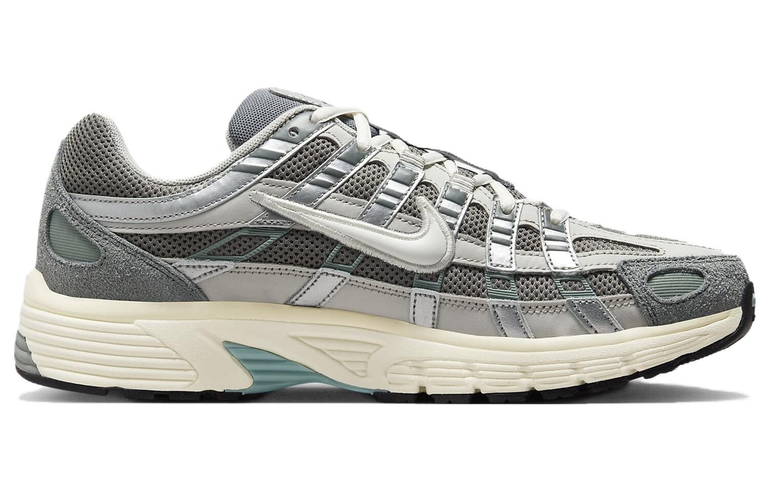 Nike P-6000 Кроссовки унисекс, Плоское олово/легкая железная руда/серебристый металлик/белый — фото 2