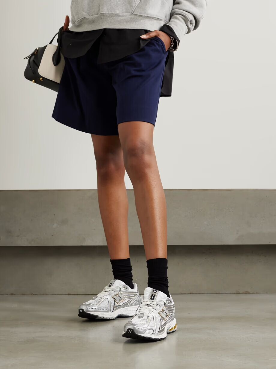 Кроссовки 1906 из металлизированной кожи и сетки с резиновой отделкой New Balance, белый — фото 2