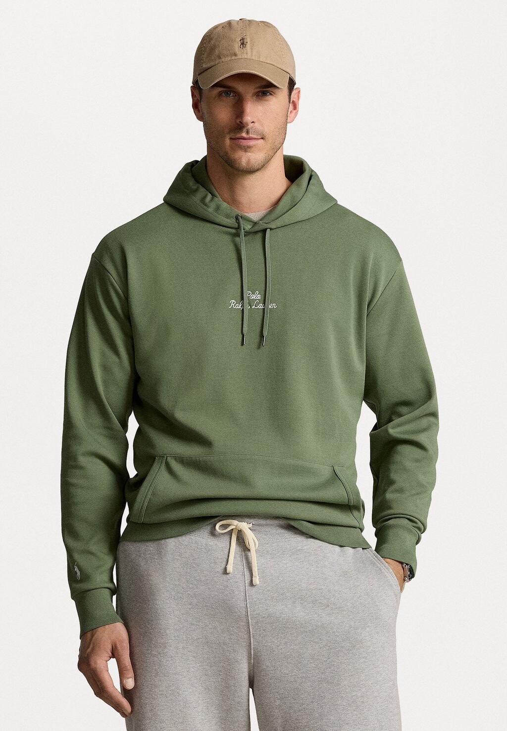 

Толстовка LOGO DOUBLE KNIT HOODIE Ralph Lauren, оливковый