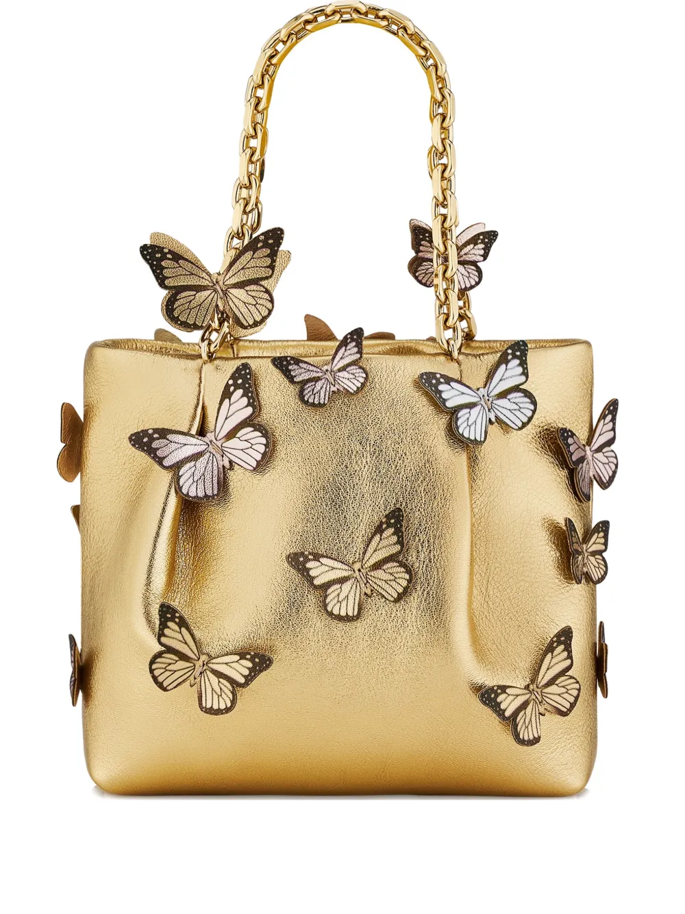 

Сумка-тоут Papillon с цепочкой, украшенная бабочкой Aquazzura, желтый
