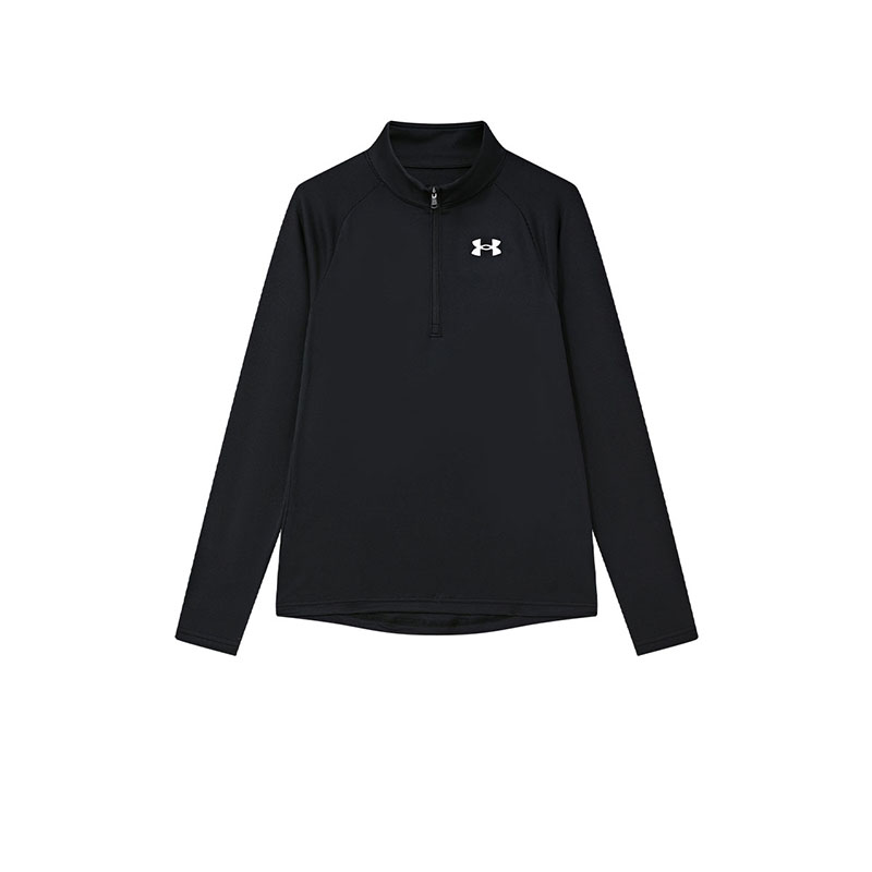 Футболки для начальной школы с воротником-стойкой, тонкие Under Armour, черный