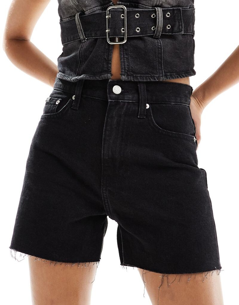 

Черные джинсовые шорты для мам Calvin Klein Jeans