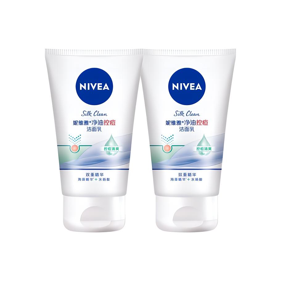 

Пенка для умывания, контролирующая жирность и борющаяся с акне, увлажняющая очищение 100г/100г*2 NIVEA