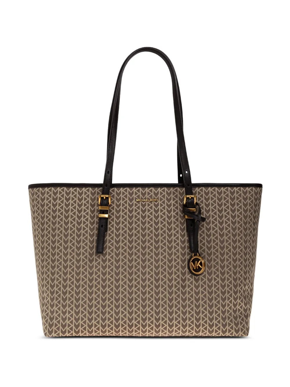 

Большая сумка-тоут с узором Quinn Michael Michael Kors, коричневый