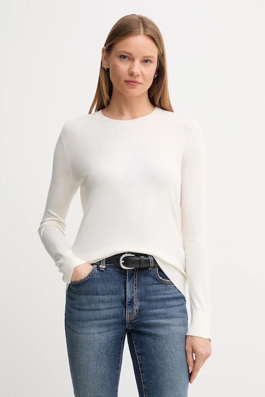 

Свитер из смесового шелка United Colors Of Benetton, бежевый