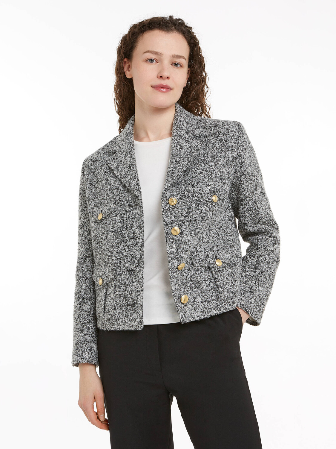 

Блейзер Tommy Hilfiger Loose fit, серый