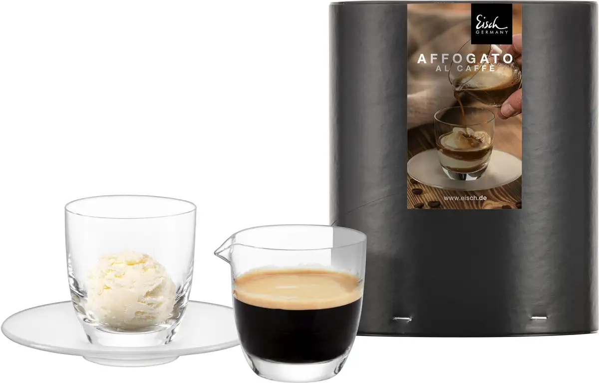 

Стакан для эспрессо Eisch "Affogato al caffè стакан 109/5 с кувшином", (набор, 3 шт., стакан для эспрессо, блюдце и кувшин), в подарочной упаковке, 100 мл, 3 шт Ø 11,5х6,5 см, цвет transparent