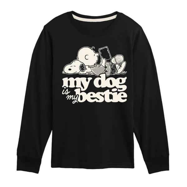 

Футболка с длинным рукавом с принтом «Мой пес — мой лучший друг» для мальчиков 8–20 лет Licensed Character, черный