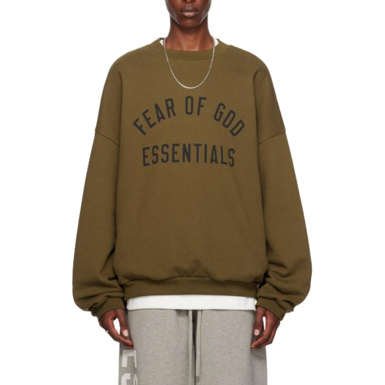 Флисовая водолазка Fear Of God Essentials, оливково-зеленый — фото 4