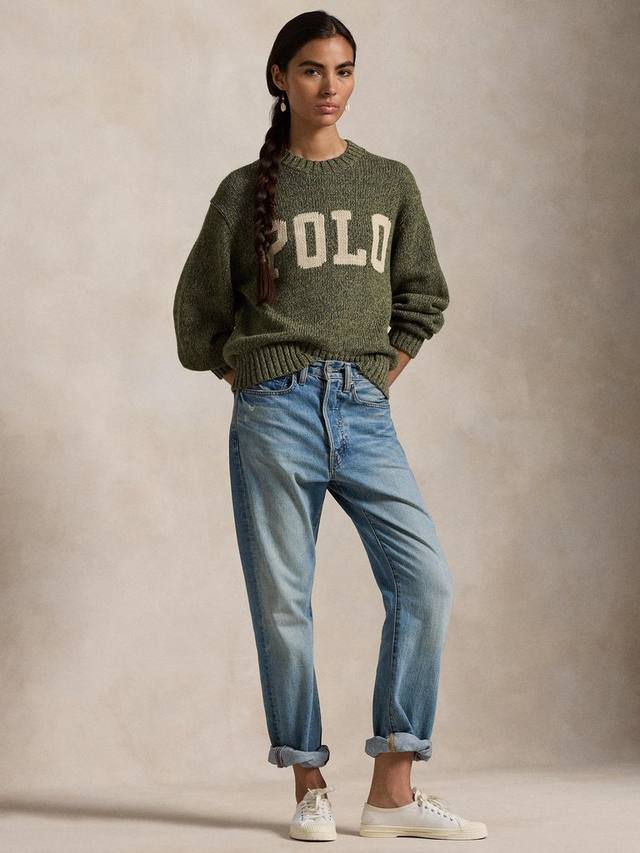 

Хлопковый джемпер polo intarsia с мрамором Ralph Lauren, зеленый
