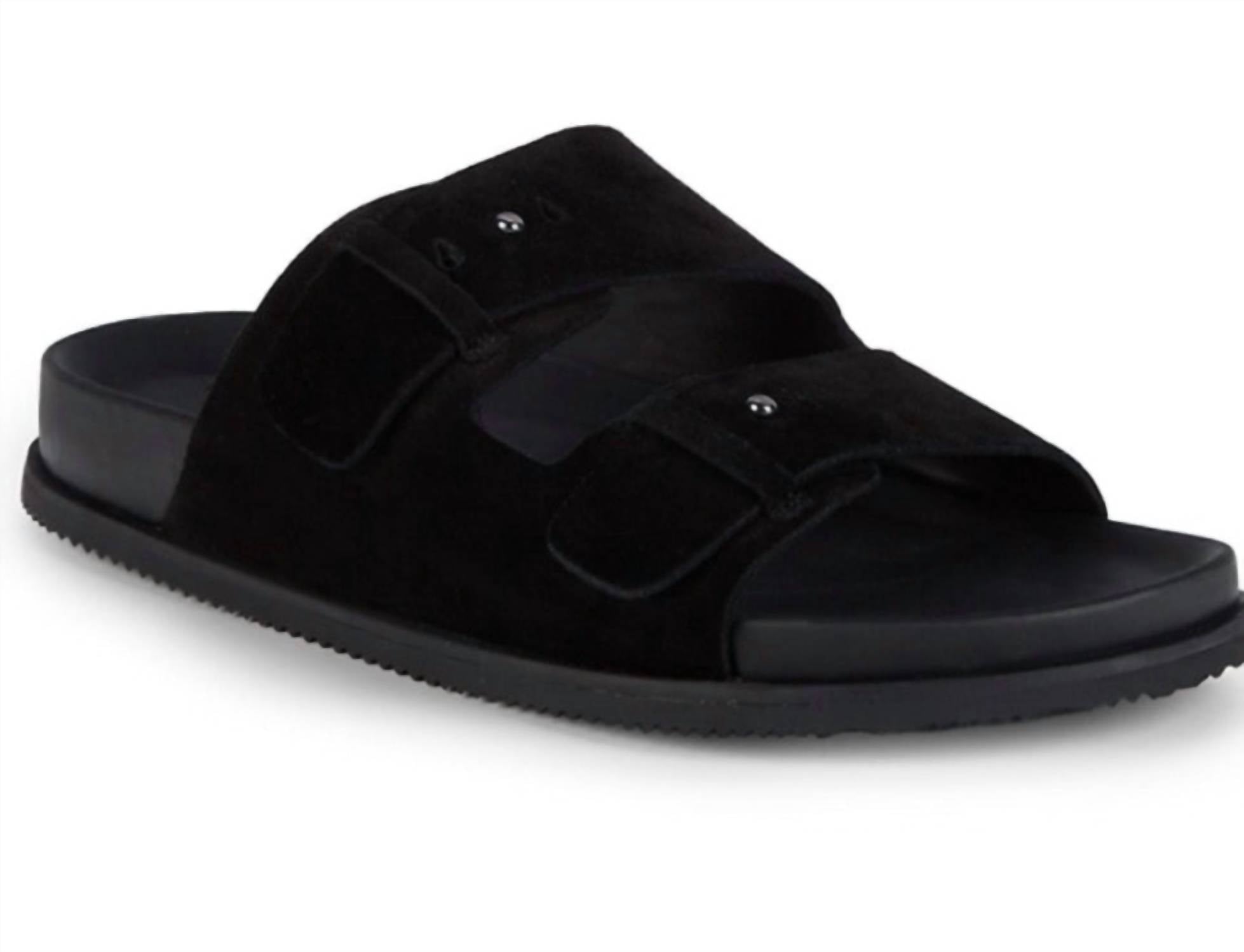 

Vince Мужские замшевые шлепанцы Dune черного цвета