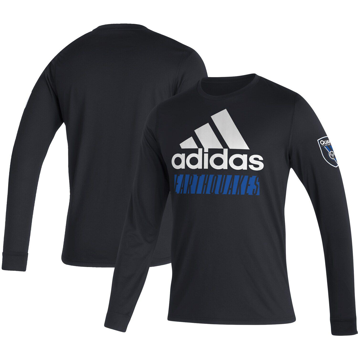 

Мужская черная футболка с длинным рукавом San Jose Earthquakes Vintage Performance adidas, Черный, Мужская черная футболка с длинным рукавом San Jose Earthquakes Vintage Performance adidas