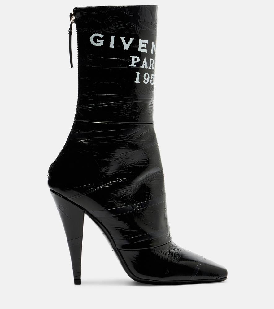 Ботильоны из лаковой кожи с квадратным мысом Givenchy, Black — фото 4