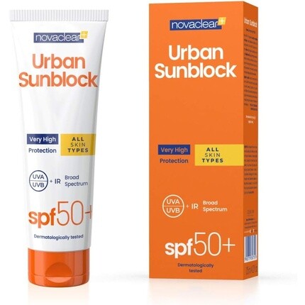 Крем Novaclear с SPF 50+ для лица и тела против UVA, UVB, IR-лучей 125 мл Очень высокая защита от солнца. Дерматологически протестировано. Без ароматизатора.