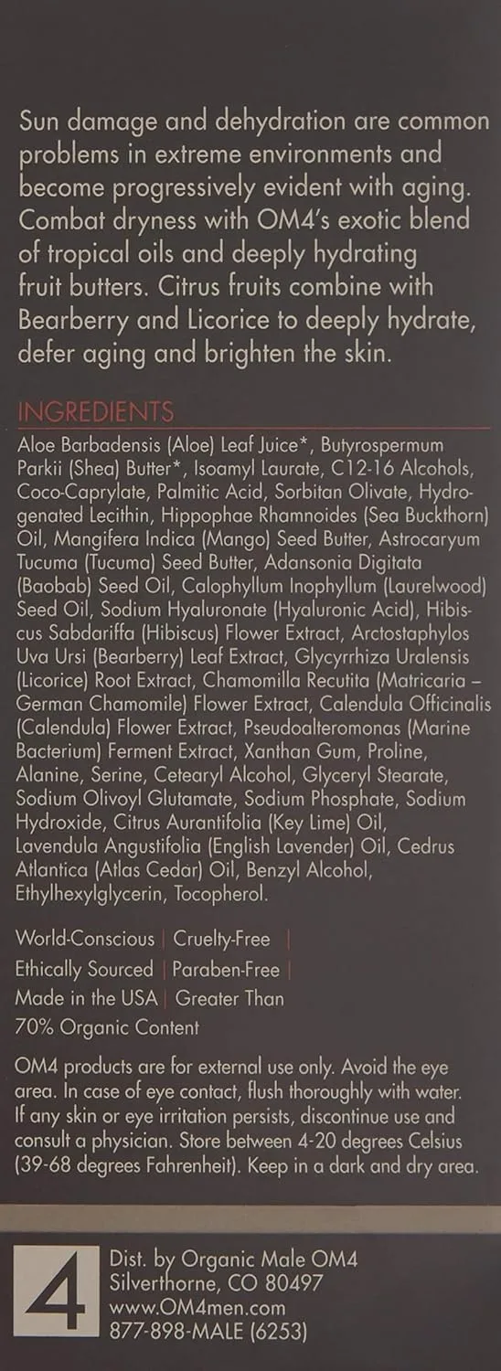 Маска для лица Organic Male — OM4 Dry Shave Mask: увлажняющий - для бритья 3 в 1 для сухой кожи — фото 3