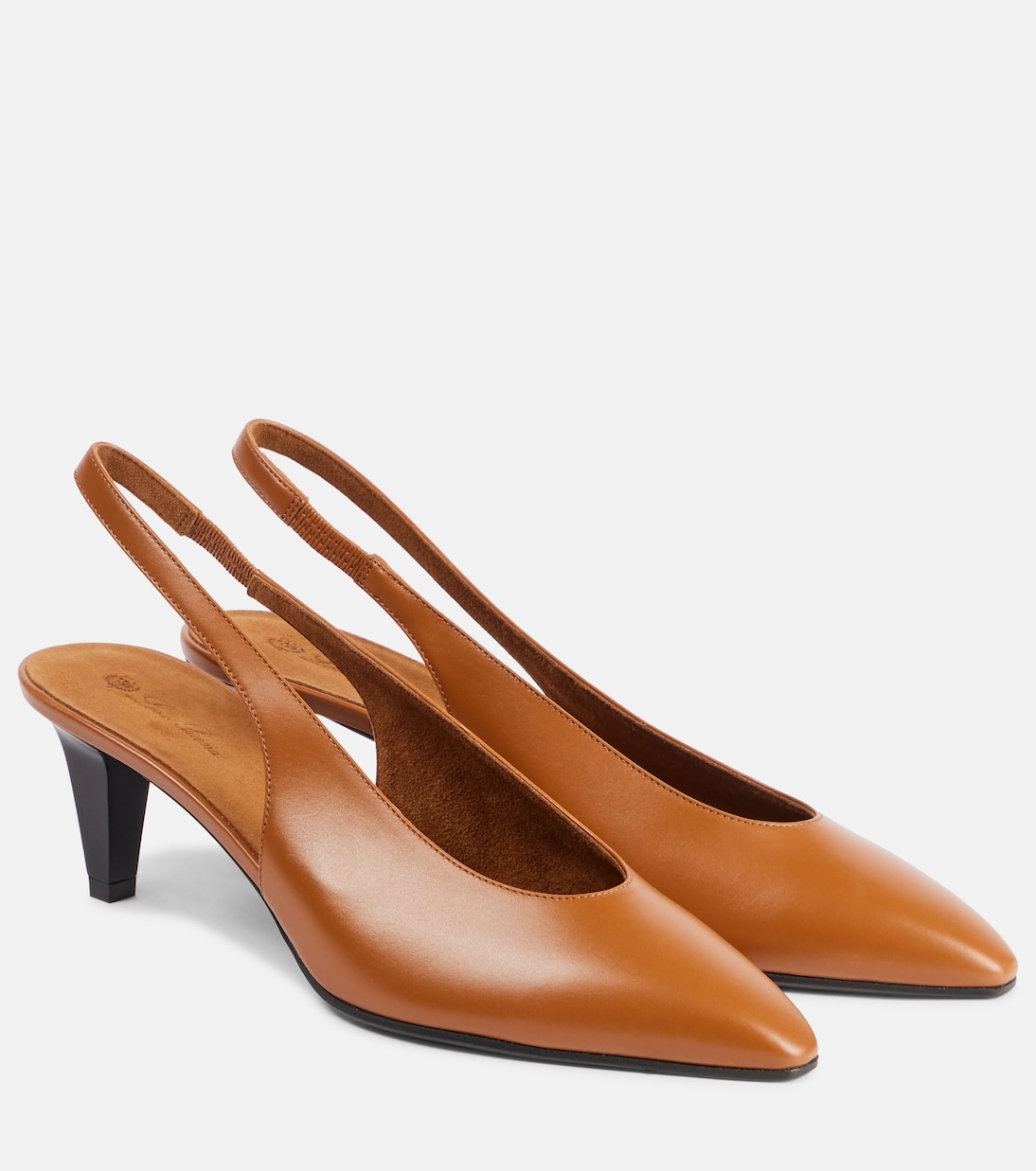 Ребекка кожаные туфли-лодочки на ремешке Loro Piana, Saddle Brown