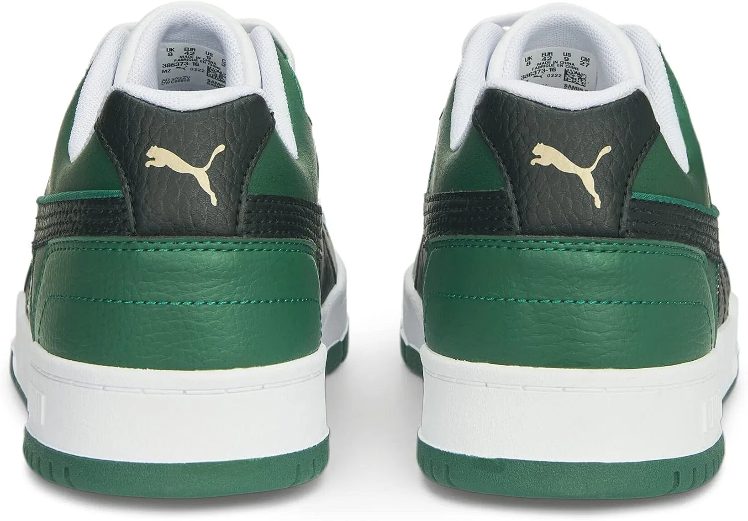 Кроссовки RBD Game Low Track Shoe PUMA, White Black Vine Gold Green — фото 2