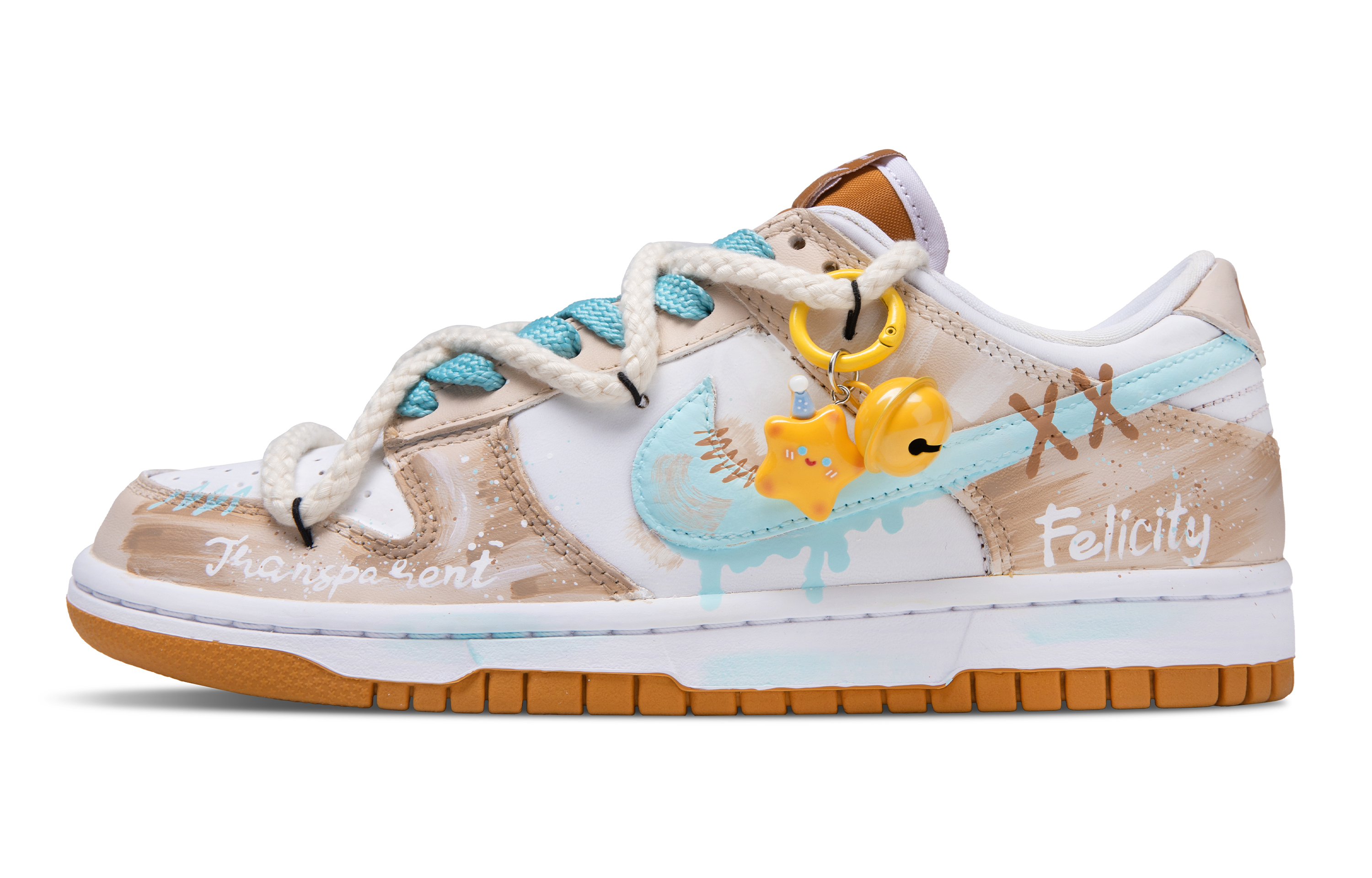 

Nike Кроссовки для скейтбординга Dunk Orange Sugar Cube, износостойкие, легкие и дышащие, низкие, мужские, белые, коричневые