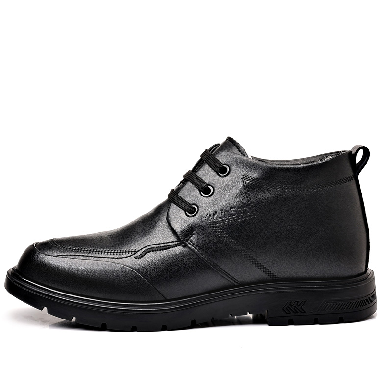 

Mulinsen Хлопковые ботинки, теплые и износостойкие, короткие, мужские, черные