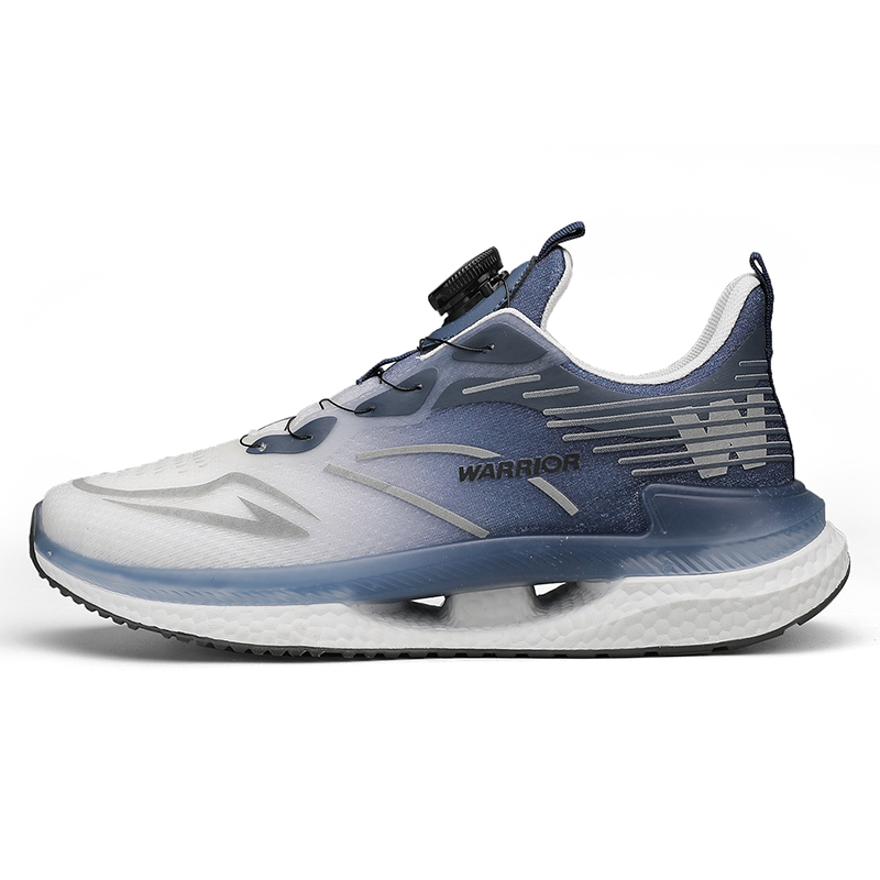 

Дышащие и прочные низкие повседневные туфли для мужчин WARRIOR, White/Dark Blue