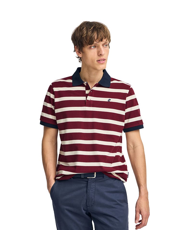 

Polo Club Рубашка-поло бордового/кремового цвета, Красный, Polo Club Рубашка-поло бордового/кремового цвета