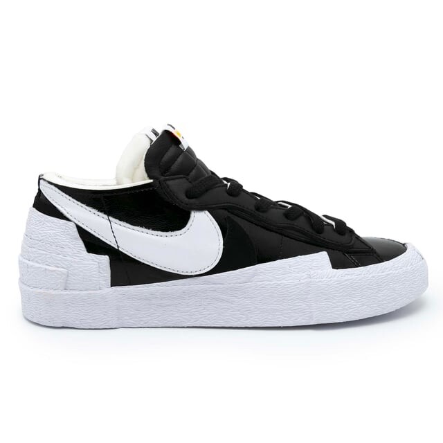 

Блейзер low x sacai blk из лакированной кожи Nike, черный