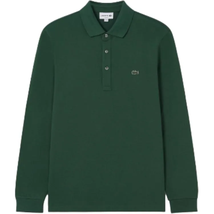Футболка-поло мужская с воротником-поло умеренного прямого кроя LACOSTE, 132/crocodile зеленый