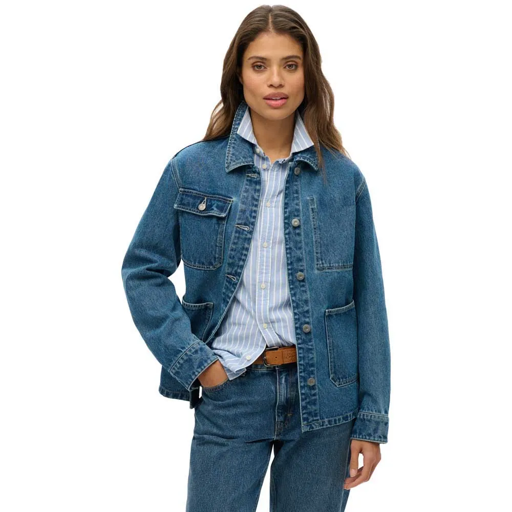 

Куртка Superdry Chore denim, синий