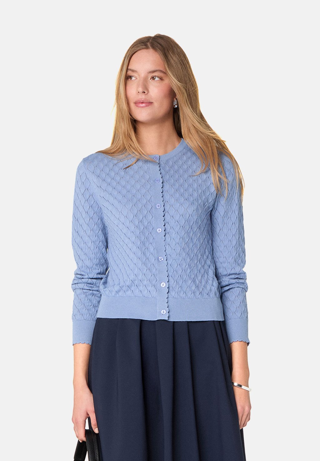 

Кардиган OPENWORK Rodier, сине-серый