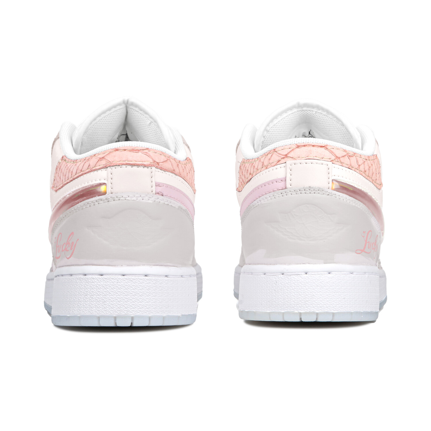 

Кроссовки Air Jordan 1 Vintage Basketball Shoes Women's Low-top Pink/Grey, серый/розовый