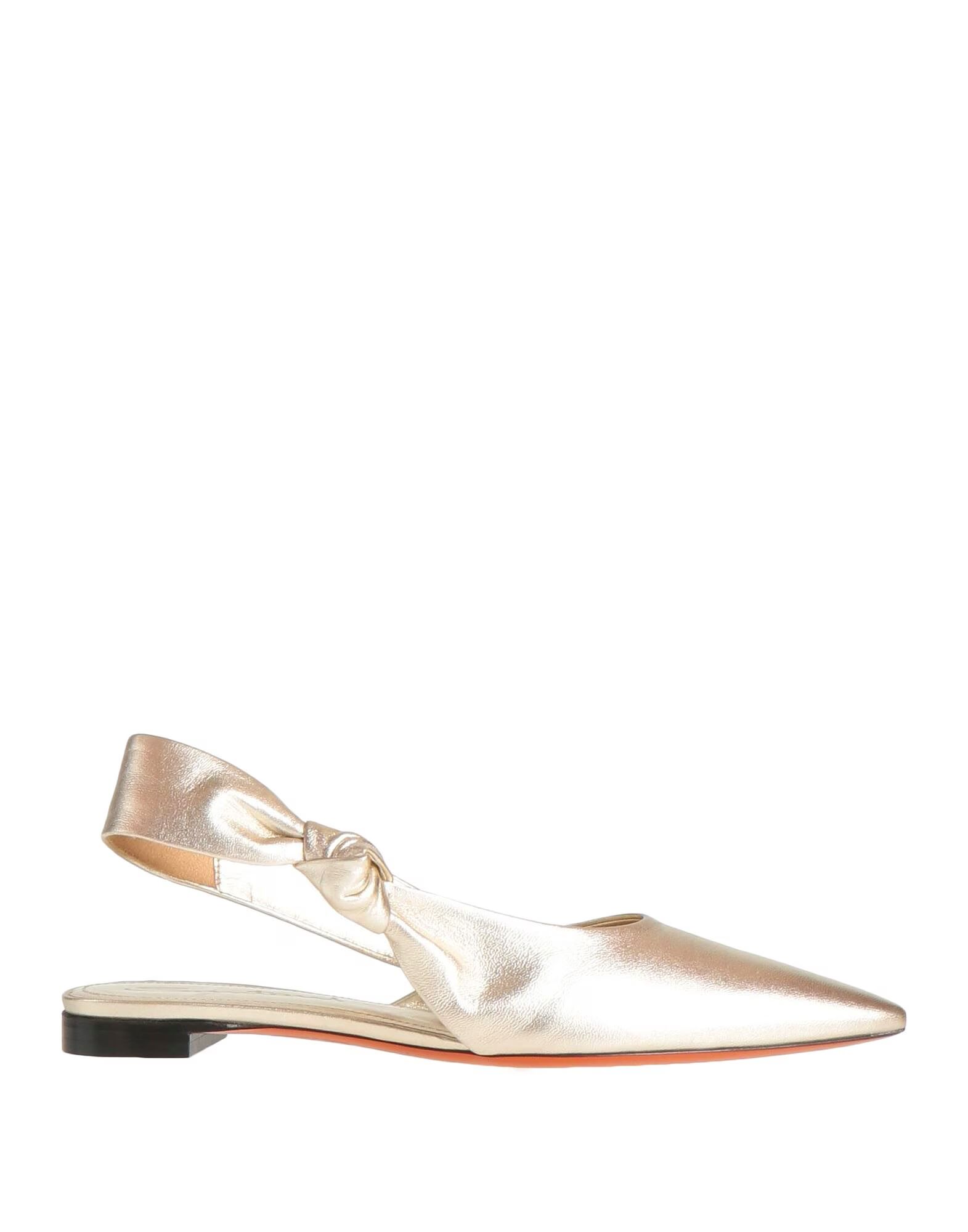 Балетки Santoni, платиновый