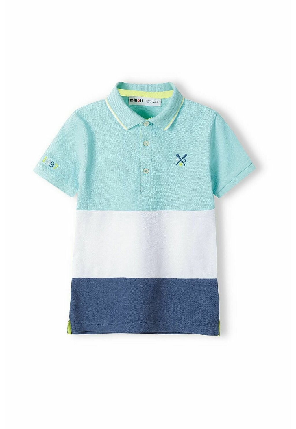 

Рубашка-поло SHORT SLEEVE MINOTI, цвет turquoise white blue