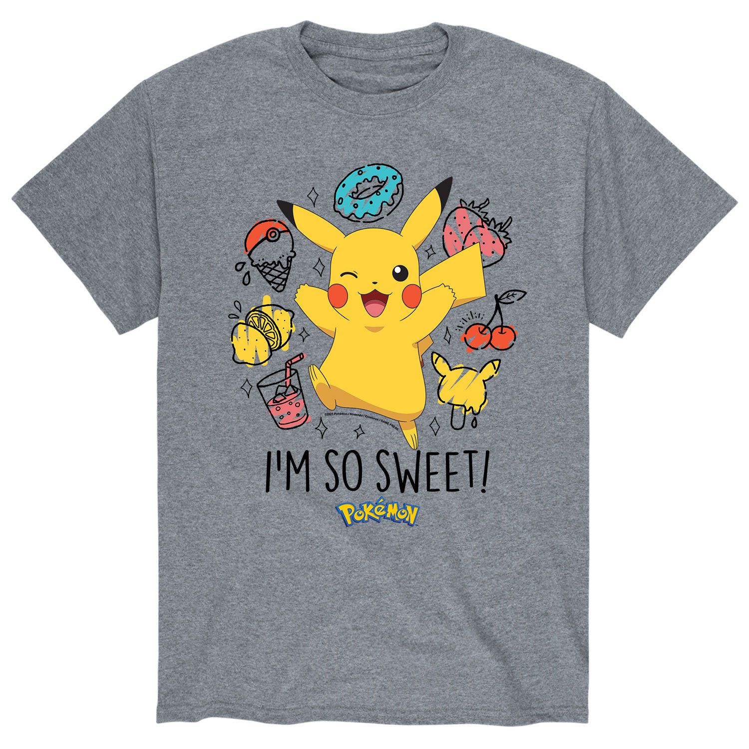 

Мужская десертная футболка Pokémon Pikachu "I'm So Sweet" Licensed Character