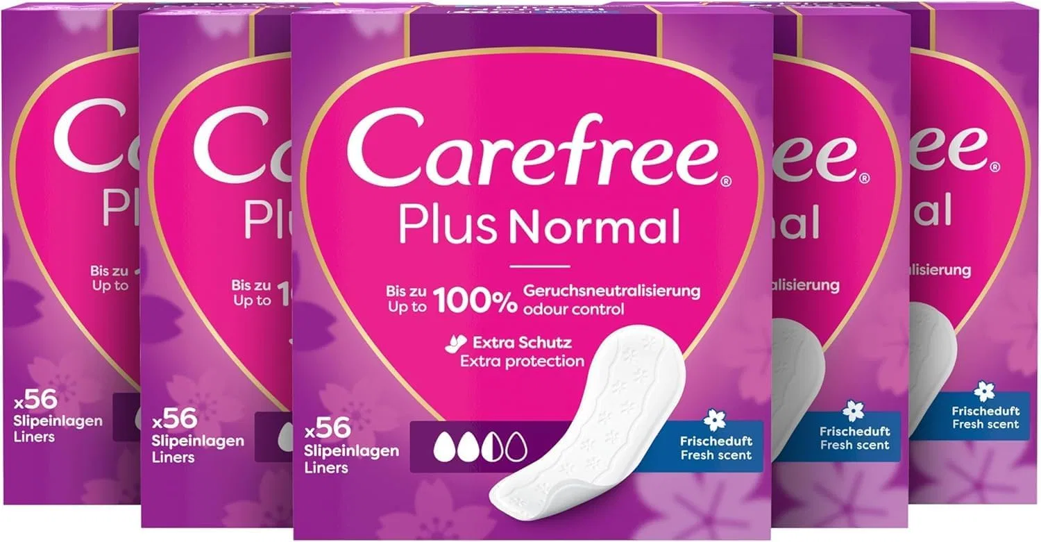 Ежедневные прокладки Carefree Plus Normal с ароматом, 56 шт. Carefree