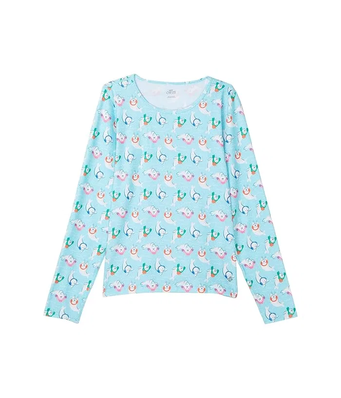 Футболка с принтом Hot Chillys Kids Originals Print Crew Neck, Winter Seals