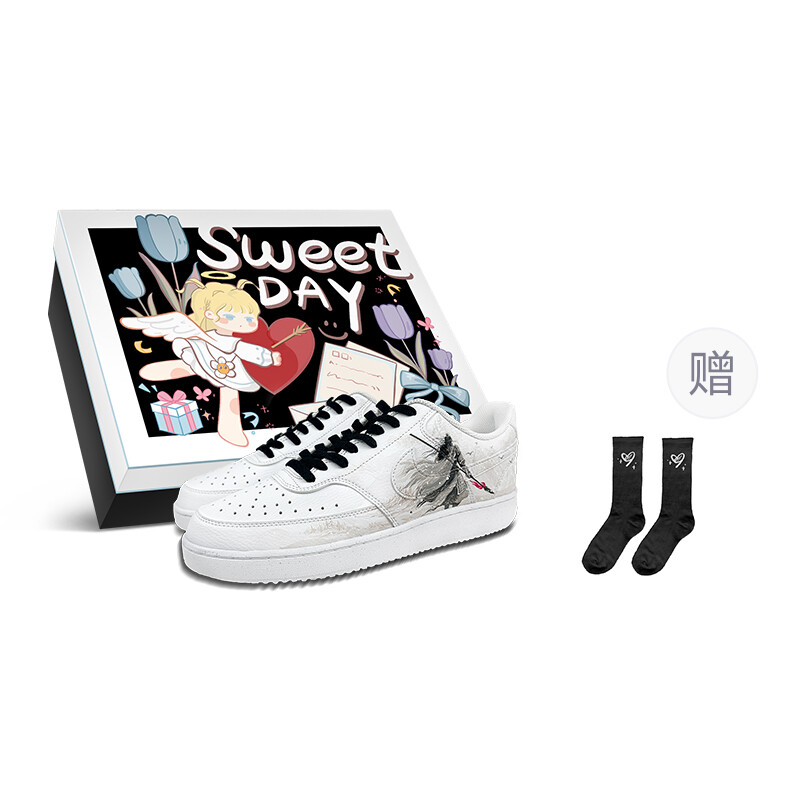 

Кроссовки Nike Court Vision 1 Skateboard Shoes Men Low-Top White Black, Белый, Кроссовки Nike Court Vision 1 Skateboard Shoes Men Low-Top White Black