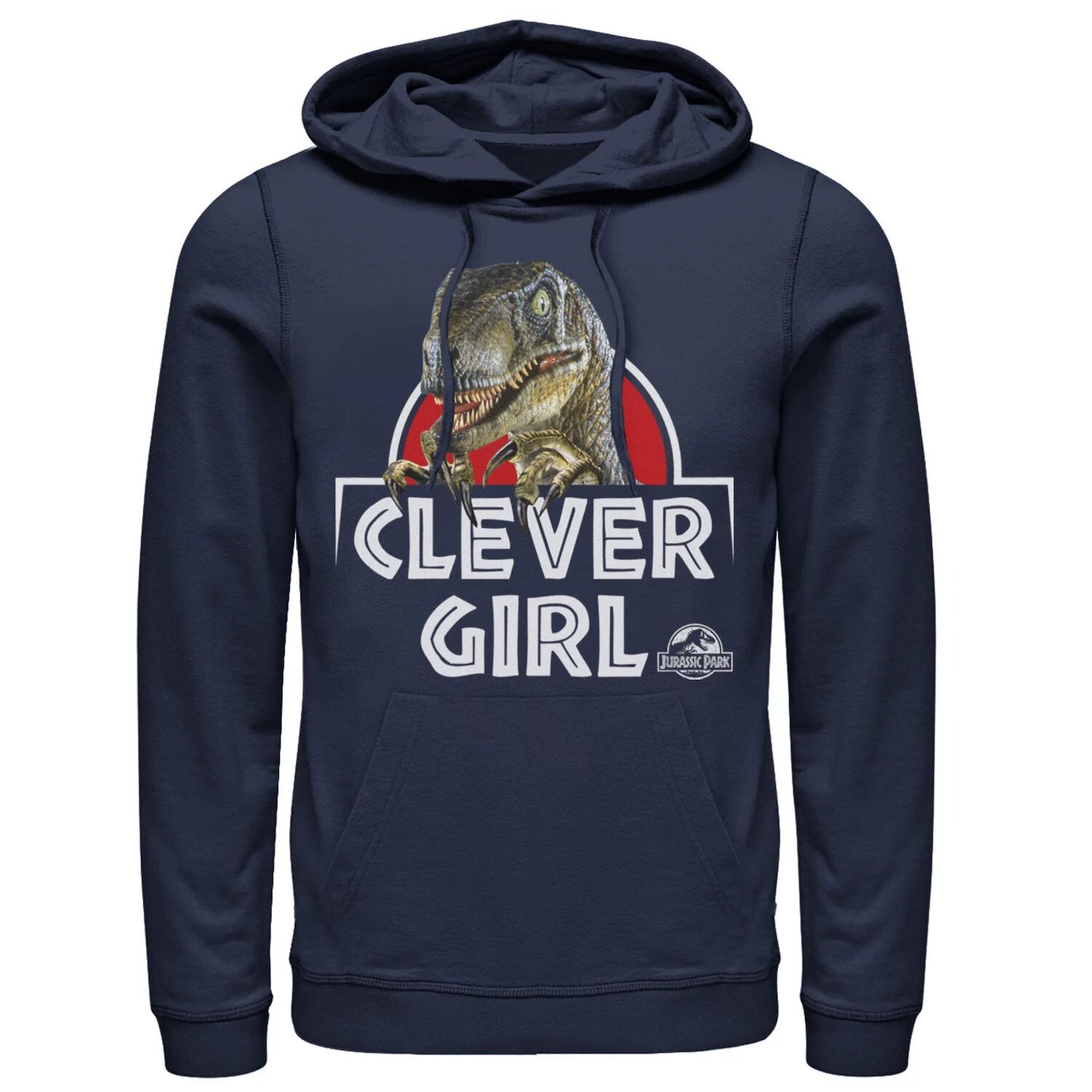 

Мужская толстовка с капюшоном Velociraptor Real Clever с парком Юрского периода Licensed Character, синий