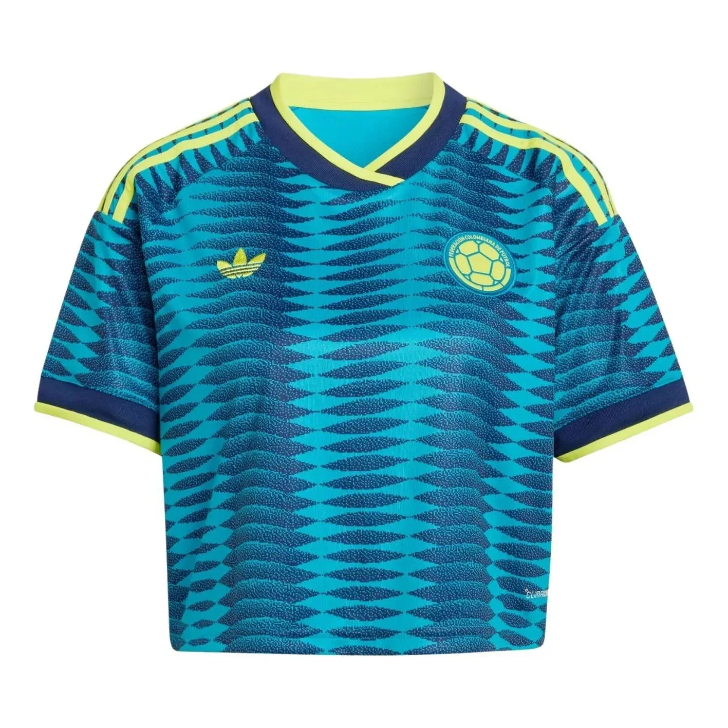 Футболка (WMNS) Adidas Colombia 26 Away Cropped Jersey 'Mystery Petrol Team Navy Blue 2'