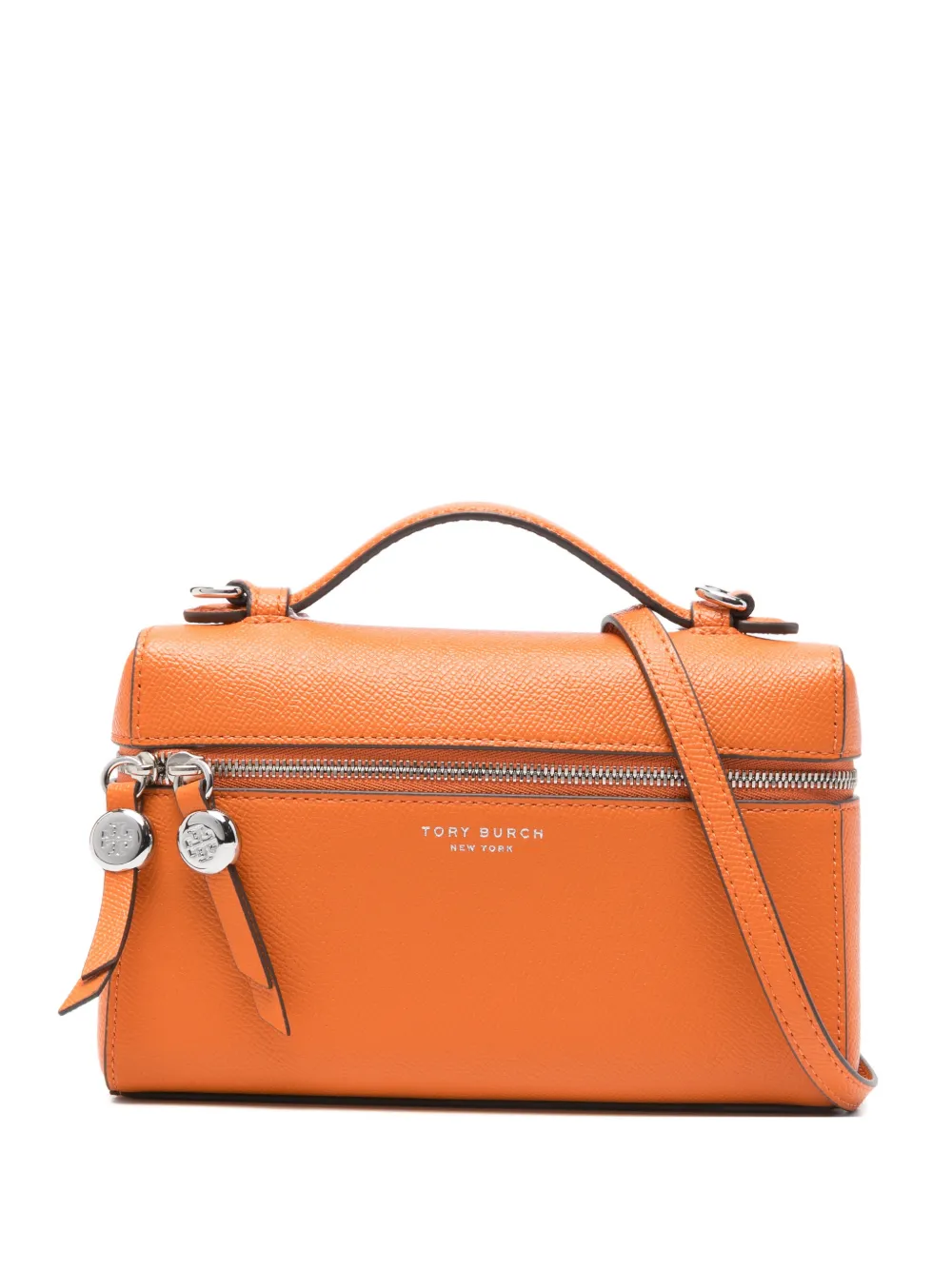

Мини-клатч с верхней ручкой Tory Burch, оранжевый