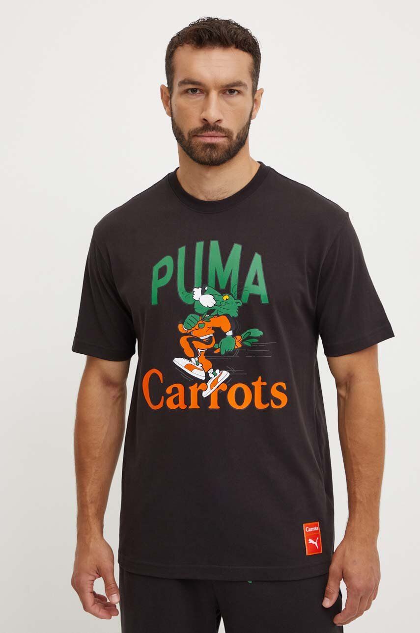 

Хлопковая футболка Puma Футболка с рисунком PUMA X CARROTS, черный