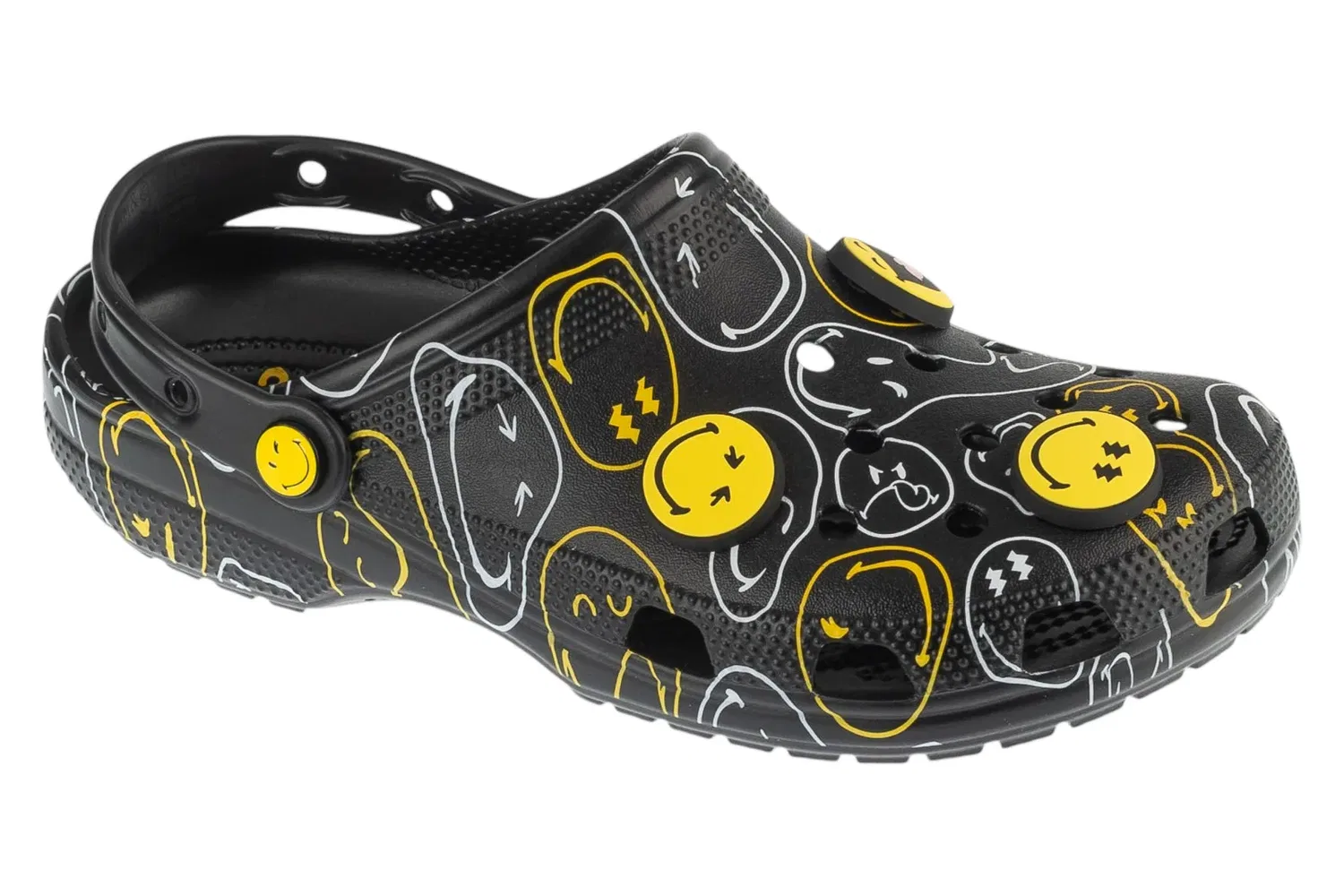 Тапочки для бассейна с улыбкой, Crocs, черный