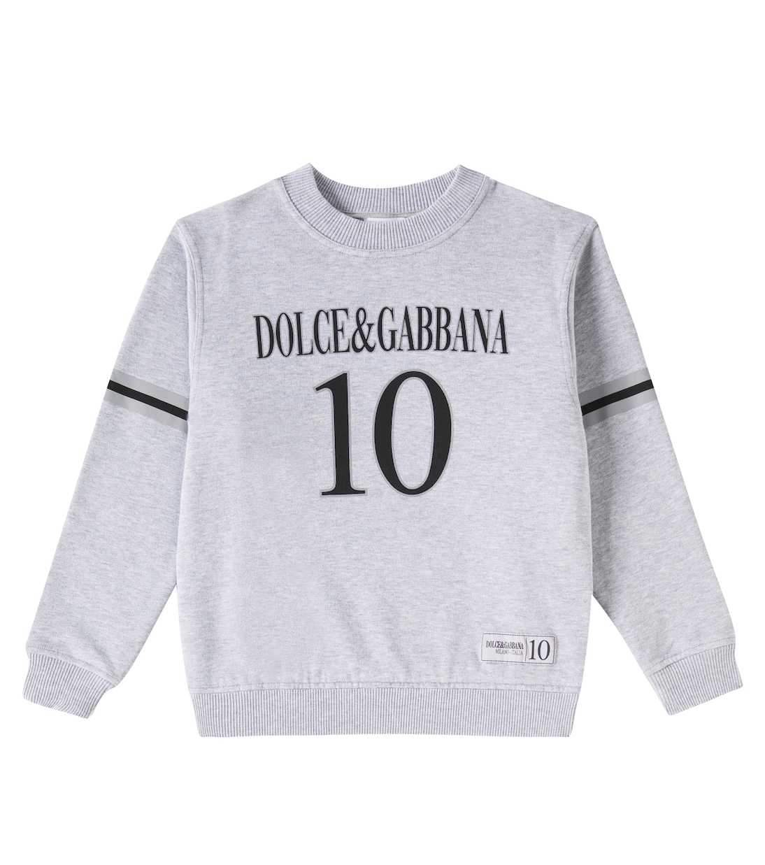 

Толстовка из хлопкового джерси с принтом Dolce&Gabbana Kids, Melange Grigi