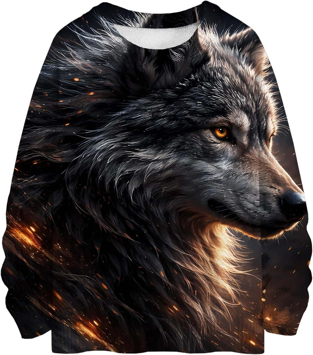 

Толстовка с капюшоном Dark Fire Wolf, Unisex Famigani