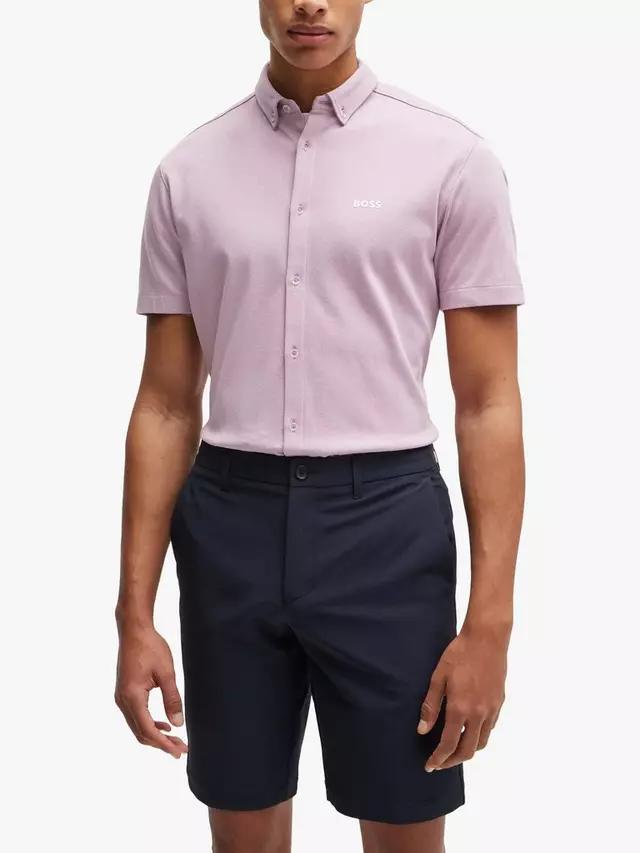 

Рубашка HUGO BOSS BOSS Short, цвет light/pastel purple